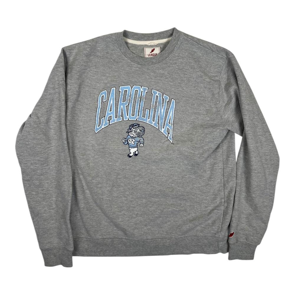 North Carolina Tar Heels Sweatshirt Mens XL Gray NCAA Retro VTG League Crewneck